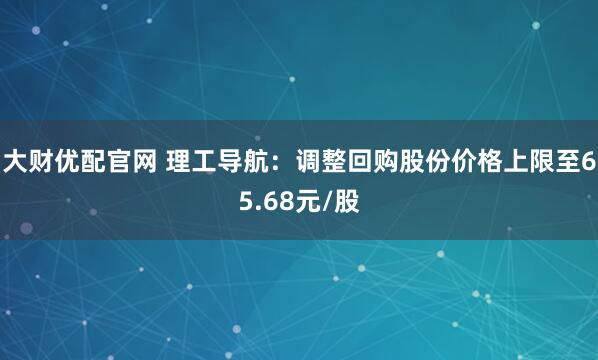 大财优配官网 理工导航：调整回购股份价格上限至65.68元/股