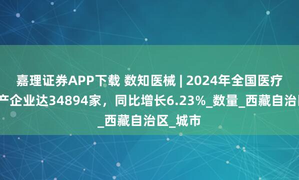 嘉理证券APP下载 数知医械 | 2024年全国医疗器械生产企业达34894家，同比增长6.23%_数量_西藏自治区_城市